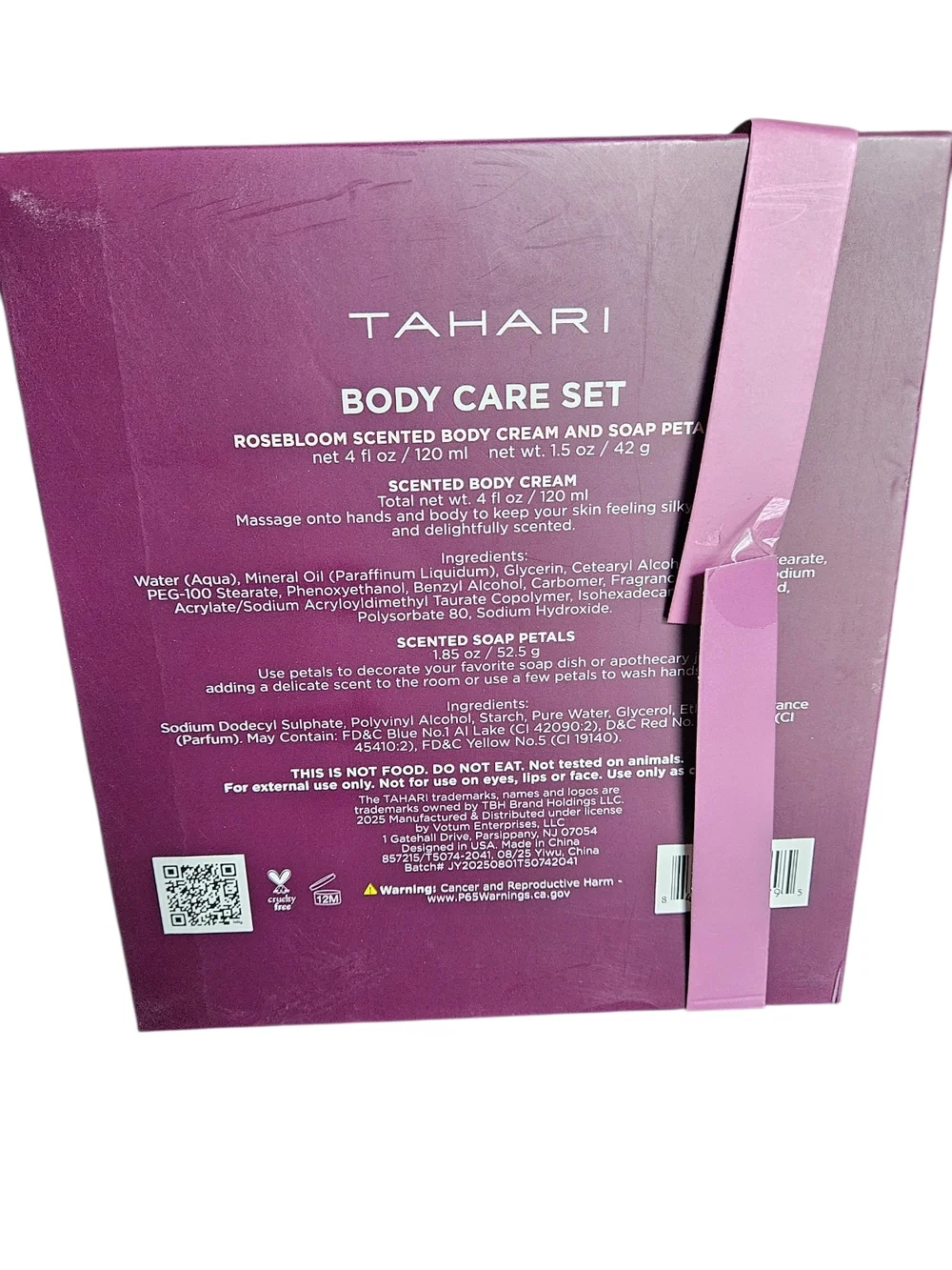 Tahari Rose Bloom Body Cream & Rose Petal Soap Gift Set
